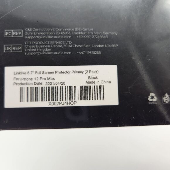 iPhone 12 Pro Max Screen Protectors 2 Pack Linklike Strong Protection - Picture 3 of 3